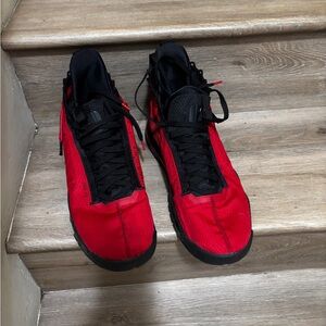 Men's Red and Black jordans